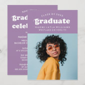 BOLD MODERN RETRO GRADUATE | EINLADUNG VON ABSCHLÜ (Vorne/Hinten)