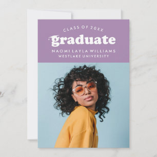 BOLD MODERN RETRO GRADUATE EINLADUNG VON ABSCHLÜ