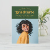 BOLD MODERN RETRO GRADUATE | EINLADUNG VON ABSCHLÜ (Stehend Vorderseite)