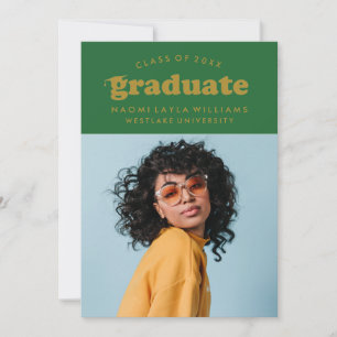BOLD MODERN RETRO GRADUATE EINLADUNG VON ABSCHLÜ