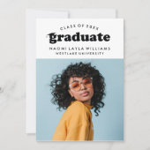 BOLD MODERN RETRO GRADUATE | EINLADUNG VON ABSCHLÜ (Vorderseite)