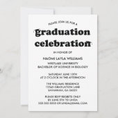 BOLD MODERN RETRO GRADUATE | EINLADUNG VON ABSCHLÜ (Rückseite)