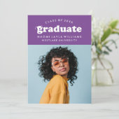 BOLD MODERN RETRO GRADUATE | EINLADUNG VON ABSCHLÜ (Stehend Vorderseite)