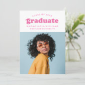 BOLD MODERN RETRO GRADUATE | EINLADUNG VON ABSCHLÜ (Stehend Vorderseite)