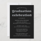 BOLD MODERN RETRO GRADUATE | EINLADUNG VON ABSCHLÜ (Rückseite)