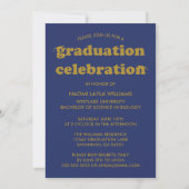 BOLD MODERN RETRO GRADUATE | EINLADUNG VON ABSCHLÜ (Rückseite)