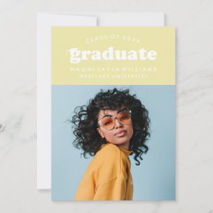 BOLD MODERN RETRO GRADUATE   EINLADUNG VON ABSCHLÜ