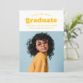 BOLD MODERN RETRO GRADUATE | EINLADUNG VON ABSCHLÜ (Stehend Vorderseite)