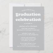 BOLD MODERN RETRO GRADUATE | EINLADUNG VON ABSCHLÜ (Rückseite)