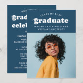 BOLD MODERN RETRO GRADUATE | EINLADUNG VON ABSCHLÜ (Vorne/Hinten)