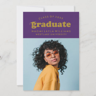 BOLD MODERN RETRO GRADUATE   EINLADUNG VON ABSCHLÜ