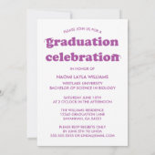 BOLD MODERN RETRO GRADUATE | EINLADUNG VON ABSCHLÜ (Rückseite)