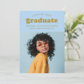 BOLD MODERN RETRO GRADUATE | EINLADUNG VON ABSCHLÜ (Stehend Vorderseite)