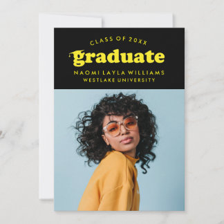 BOLD MODERN RETRO GRADUATE | EINLADUNG VON ABSCHLÜ