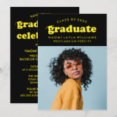 BOLD MODERN RETRO GRADUATE | EINLADUNG VON ABSCHLÜ (Vorne/Hinten)