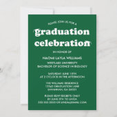 BOLD MODERN RETRO GRADUATE | EINLADUNG VON ABSCHLÜ (Rückseite)