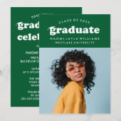 BOLD MODERN RETRO GRADUATE | EINLADUNG VON ABSCHLÜ (Vorne/Hinten)