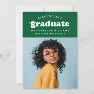 BOLD MODERN RETRO GRADUATE EINLADUNG VON ABSCHLÜ