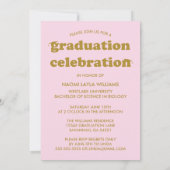 BOLD MODERN RETRO GRADUATE | EINLADUNG VON ABSCHLÜ (Rückseite)