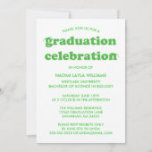 BOLD MODERN RETRO GRADUATE | EINLADUNG VON ABSCHLÜ (Rückseite)