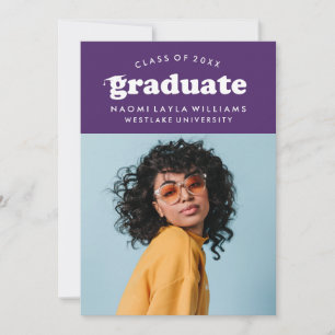 BOLD MODERN RETRO GRADUATE   EINLADUNG VON ABSCHLÜ