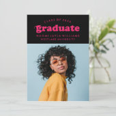 BOLD MODERN RETRO GRADUATE | EINLADUNG VON ABSCHLÜ (Stehend Vorderseite)