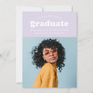 BOLD MODERN RETRO GRADUATE EINLADUNG VON ABSCHLÜ