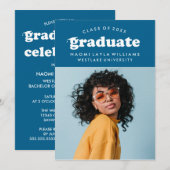 BOLD MODERN RETRO GRADUATE | EINLADUNG VON ABSCHLÜ (Vorne/Hinten)