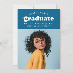 BOLD MODERN RETRO GRADUATE   EINLADUNG VON ABSCHLÜ