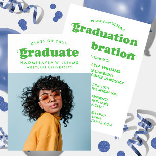 BOLD MODERN RETRO GRADUATE EINLADUNG VON ABSCHLÜ