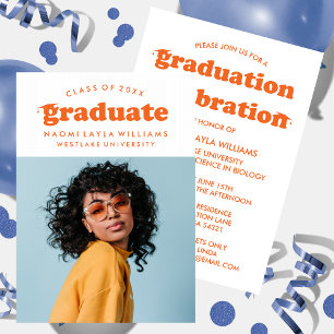 BOLD MODERN RETRO GRADUATE EINLADUNG VON ABSCHLÜ