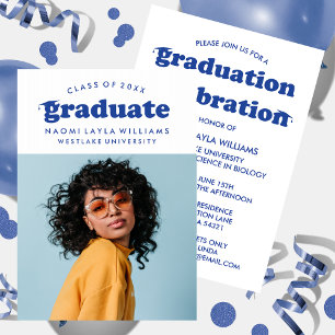 BOLD MODERN RETRO GRADUATE EINLADUNG VON ABSCHLÜ