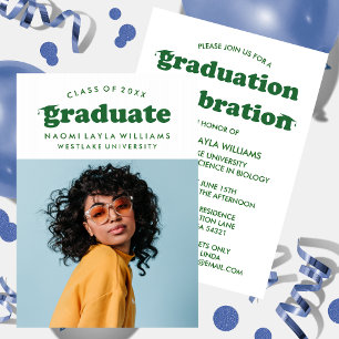 BOLD MODERN RETRO GRADUATE   EINLADUNG VON ABSCHLÜ