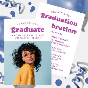 BOLD MODERN RETRO GRADUATE EINLADUNG VON ABSCHLÜ