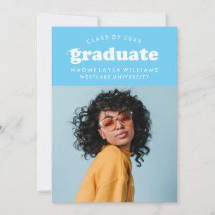 BOLD MODERN RETRO GRADUATE EINLADUNG VON ABSCHLÜ