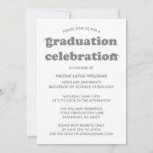 BOLD MODERN RETRO GRADUATE | EINLADUNG VON ABSCHLÜ (Rückseite)