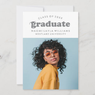 BOLD MODERN RETRO GRADUATE EINLADUNG VON ABSCHLÜ