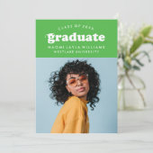 BOLD MODERN RETRO GRADUATE | EINLADUNG VON ABSCHLÜ (Stehend Vorderseite)