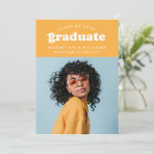BOLD MODERN RETRO GRADUATE | EINLADUNG VON ABSCHLÜ (Stehend Vorderseite)