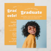 BOLD MODERN RETRO GRADUATE | EINLADUNG VON ABSCHLÜ (Vorne/Hinten)