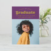 BOLD MODERN RETRO GRADUATE | EINLADUNG VON ABSCHLÜ (Stehend Vorderseite)