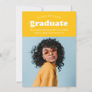 BOLD MODERN RETRO GRADUATE   EINLADUNG VON ABSCHLÜ