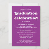 BOLD MODERN RETRO GRADUATE | EINLADUNG VON ABSCHLÜ (Rückseite)