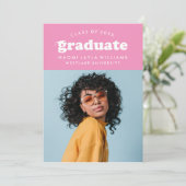 BOLD MODERN RETRO GRADUATE | EINLADUNG VON ABSCHLÜ (Stehend Vorderseite)