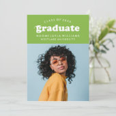 BOLD MODERN RETRO GRADUATE | EINLADUNG VON ABSCHLÜ (Stehend Vorderseite)