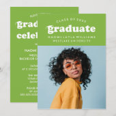 BOLD MODERN RETRO GRADUATE | EINLADUNG VON ABSCHLÜ (Vorne/Hinten)
