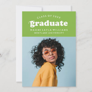 BOLD MODERN RETRO GRADUATE   EINLADUNG VON ABSCHLÜ
