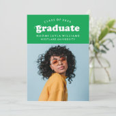 BOLD MODERN RETRO GRADUATE | EINLADUNG VON ABSCHLÜ (Stehend Vorderseite)