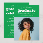 BOLD MODERN RETRO GRADUATE | EINLADUNG VON ABSCHLÜ (Vorne/Hinten)