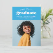 BOLD MODERN RETRO GRADUATE | EINLADUNG VON ABSCHLÜ (Stehend Vorderseite)